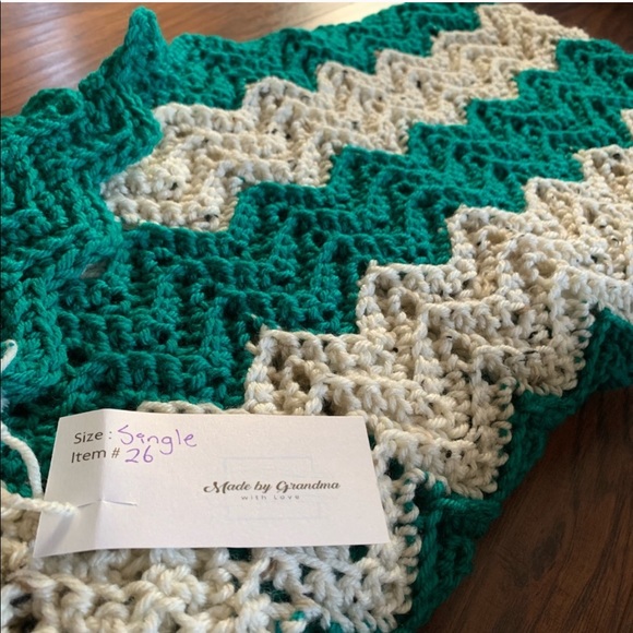 Made by Grandma - Hand Crocheted Single Blanket - Picture 8 of 8